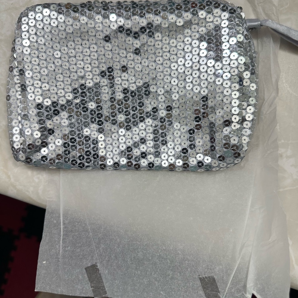 mark. Shimmering Silver evening bag.